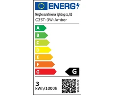 Led lemputė BESK C35T Šiltai balta 3W E14