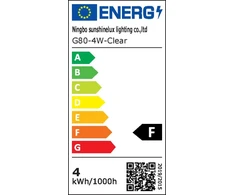 LED lemputė BESK G80 4W E27 Šiltai balta