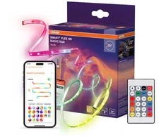 Osram 5,2W/m LED juosta SMART+ WIFI MAGIC, RGB, IP20, su nuotolinio valdymo pulteliu, 3m