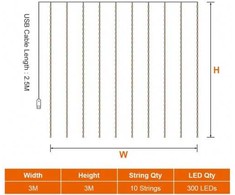 LED Light HEMER 300 LED Bright Baltas