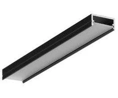 LED sloksnes profils Standart BEGTON12 Paviršinis F2005321, melna krās.