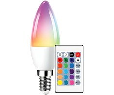 Led lemputė BESK C37 6W E14 3000K RGB su pulteliu