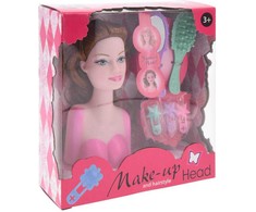 Lėlės galva su priedais Make-up S34937111, 13 cm, įvairių spalvų