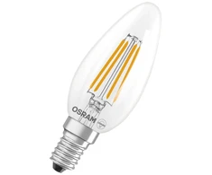 Lemputė Osram LED, B35, 2700 °K, E14, 3.4 W, 470 lm