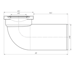 Līkums Ani Plast, balta krās., 305 mm x 75 mm