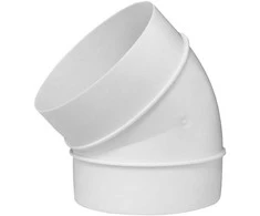 Ventiliacijos alkūnė EUROPLAST AL125-45, D125 45°