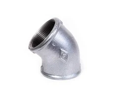Alkūnė Jinan Meide G120, 45 °, 1/2", ketaus/cinkas