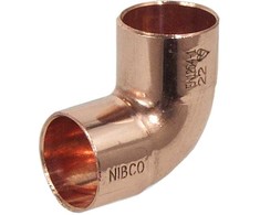 Alkūnė Nibco 50900, 90°, 10mm, varinė