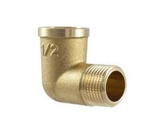 Alkūnė TDM Brass 210P, 90 °, 1/2", žalvaris