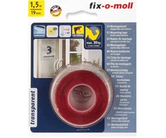Līmlente Fix-O-Moll 3563049, divpusējs, 1.5 m x 19 mm