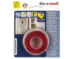 Līmlente Fix-O-Moll 3563049, divpusējs, 1.5 m x 19 mm