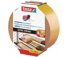 TESA DVIPUSĖ JUOSTA 25m x 50mm KILIMINEI DANGAI EXTRA STRONG