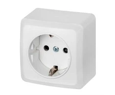 Lizdas Elektro-Plast Berg 3737-00, įžemintas lizdas, baltas