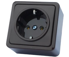 Lizdas Vilma SL+250 RP16-002V, įžemintas lizdas, antracito spalvos.