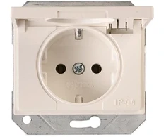 Lizdas Vilma XP500 111050202107, įžemintas lizdas, IP44, baltas