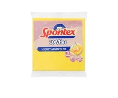 Šluostė, universali Spontex, geltona sp., poliesteris/viskozė, 10 vnt.