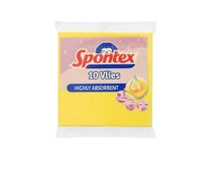 Šluostė, universali Spontex, geltona sp., poliesteris/viskozė, 10 vnt.