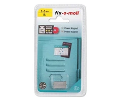 Magnetas Fix-O-Moll 3562805, 0,5 cm x 0,5 cm x 0,5 cm, pilkos spalvos, 8 vnt.