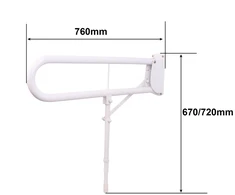 Thema Lux GRAB BAR HD-05, FOLDING, 76 CM, Baltas
