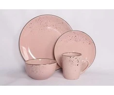 Domoletti 13.8CM 636ML BOWL WITH SPECKLE Rožinis