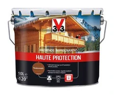 Medienos impregnavimo priemonė V33 Haute Protection, raudonmedžio spalvos, 10 l