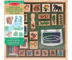 Dėlionė MELISSA &amp; DOUG playset Stamp-a-Scene-Rain Forest