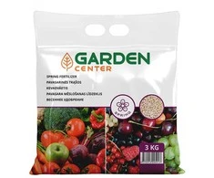 Trąšos lapinėms daržovėms, vaismedžiams, dekoratyviniams augalams Garden Center pavasarinės, granuliuotos, 3kg