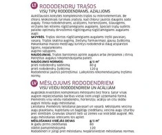 Baltic Agro BALTICAGRO Trąšos hortenzijoms, rododendrams, azalijoms, 1kg