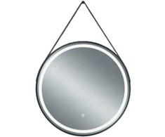UNIBALL M_M FINE MIRROR 60 CM Juodas WITH LEATHER BEL