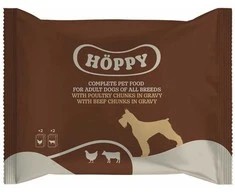 Šlapias šunų maistas HOPPY, jautiena/paukštiena, 0.4kg