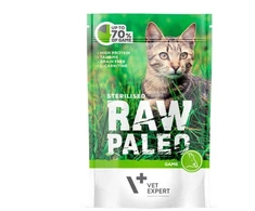 Vetexpert RAW PALEO Adult Cat Sterilized Elniena – šlapias kačių maistas – 100 g