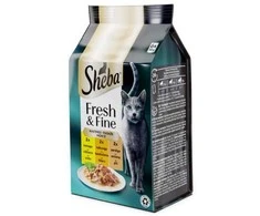 Šlapias kačių ėdalas Sheba Mini maišelis, paukštienai, 0,05 kg, 6 vnt.