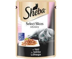 Šlapias kačių ėdalas Sheba Select griežinėliai, žuvis, 0,085 kg
