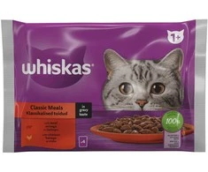 Konservuotas kačių ėdalo rinkinys WHISKAS Classic Meals, 4 x 85 g