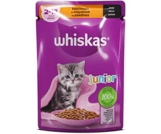 Šlapias kačių ėdalas Whiskas Paukštiena, paukštiena, 0,085 kg