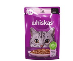 Konservuotas ėdalas katėms WHISKAS Adult, su lašiša, 85 g