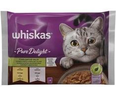 Šlapias kačių ėdalas Whiskas Lašiša, vištiena, vištiena/lašiša, 0,085 kg x 4 vnt.