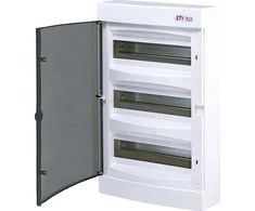 Modulinis skydelis ETI ECT36PT, antinkinis, IP40, 36 mod., baltos spalvos/juodos spalvos