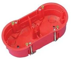 Montavimo dėžutė dviguba Pawbol A.0010A, 46 x 68 mm