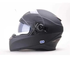 Motociklo šalmas HD-09B, M, juodas.