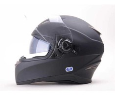 Motociklo šalmas HD-09B, XL, juodas.