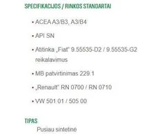 Variklio alyva Castrol GTX Ultraclean 10W-40, pusiau sintetinė, 4 l