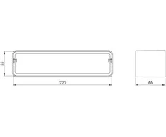 Ventiliacijos mova EUROPLAST KS25, 220 x 55 mm