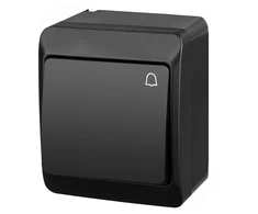 Mygtukas Elektro-Plast Hermes, 1 kl., juoda sp.