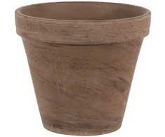 NDT Gėlių vazonas Domoletti Basalt T-001-025-10, keraminis, tamsiai rudas
