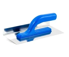 Nerūdijančio plieno kampinė glaistyklė su plastikine rankena 100×270×30 mm. KUBALA