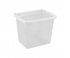 NHG Dėžė su dangčiu Basic box Plast Team 29L permatoma