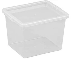 NHG Dėžė su dangčiu Basic box Plast Team 3L permatoma