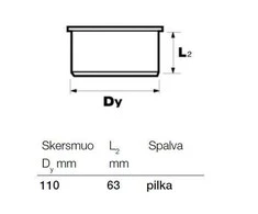 Nobeigums iekštelpu kanalizācijai Wavin Optima, 110 mm