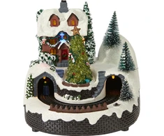 None Decoration Christmas village with LED ACJ000540. 16 x 15 cm
